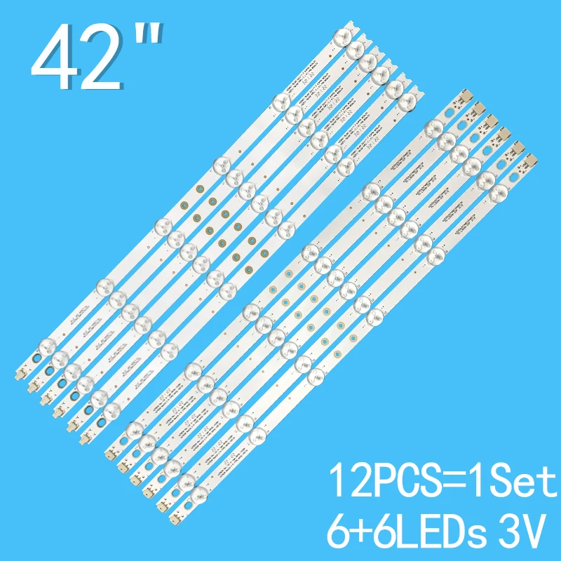 

12PCS LED backlight strip for LIG 42LM340T 42LM3700 42LS3400 42LM3400 6916L-0882A 0913A 6916L-1028A 1029A LC420DUN