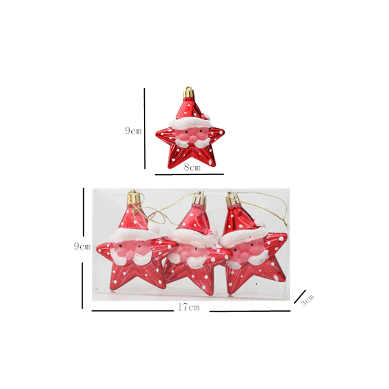 thumbnail image 1 of 3/6 piezas de piruletas navideñas con forma de bastón de caramelo, colgantes para árbol de Navidad, adornos de bolas para colgar, decoraciones navideñas para el hogar, regalo de Año Nuevo 2024, 1 of 5