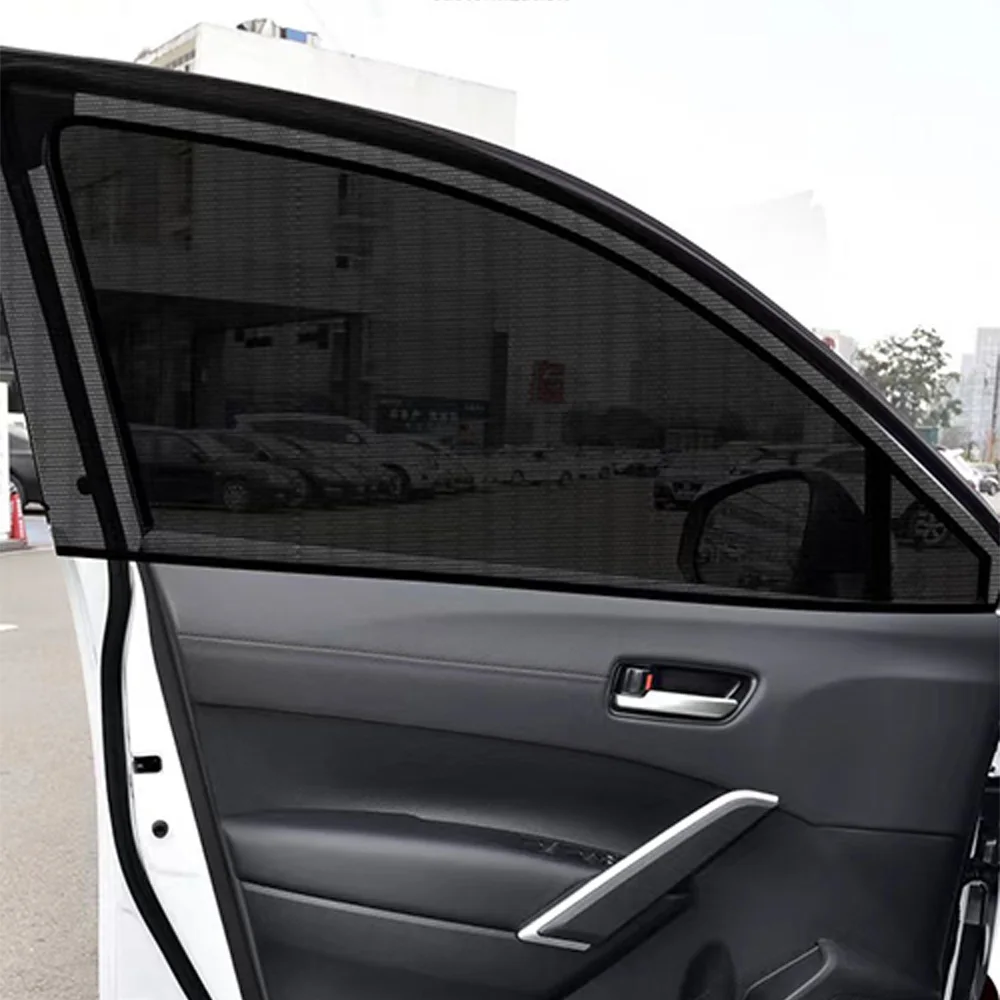 

2023 2PCS Car Window Screen Door Covers Front&Rear Side Car Sun Window Shades for Baby Mesh Sleeve Car Mosquito Net for Camping