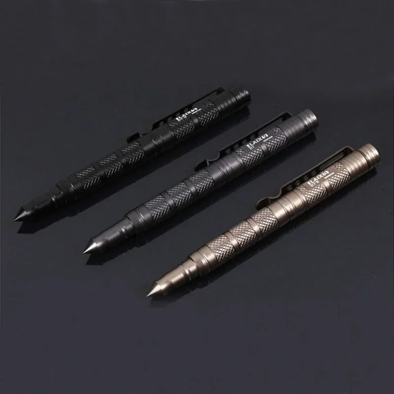 

LAIX B7 Antiskid Self Defense EDC Tactical Pen Glass Breaker Aviation Aluminum Security Black Ink Pen