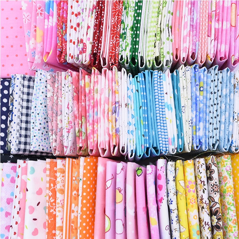 Assorted Floral Printed Cotton Cloth Flower Dot Printed Diy Patchwork Fabric Sewing Quilting Fabric Art Patch Materials 7pcs/set cotton fabric cotton poplin fabric