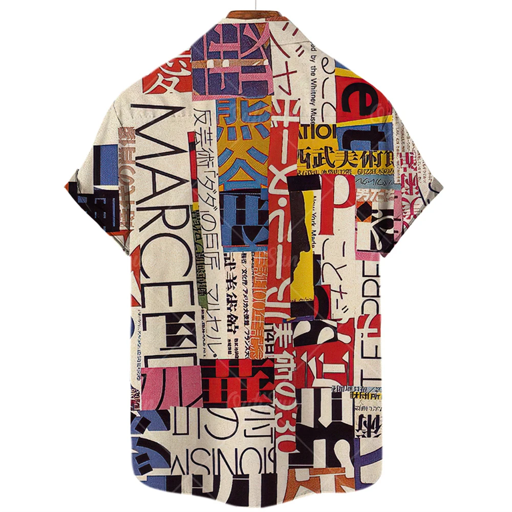 2022 3d Graffiti Oil Painting Printed Shirt Men Fashion Streetwear Hawaiian Beach Casual Lapel Plus Size 2022