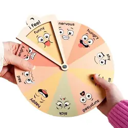 Emotion Wheel Emotions Chart Montessori Toys Emotion Wheel Feeling Wheel Mental Health Feelings Color Wheel Back To School