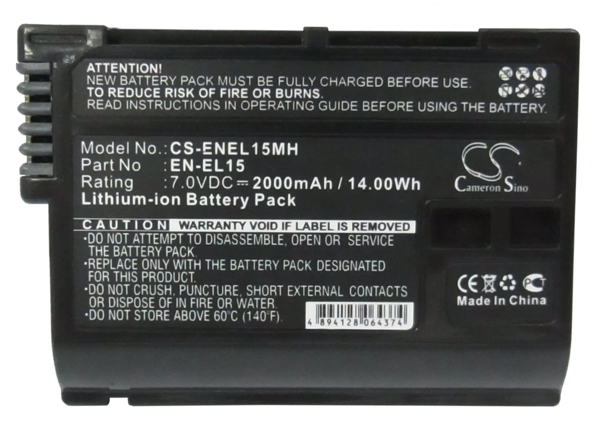 Fotocamera 2000Mah Batteria Per D780 D500 Mb-D18 Mb-D17 Md-D16 Mb-D15 Mb-D14 Mb-N11 Mb-N10 Mh-25A Wt-7 Coolpix D800