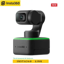  Insta360 Link Webcam 4K AI Tracking Gesture Control 1/2