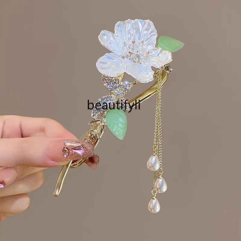 

yj Back Head Updo Hair Claw Female Barrettes High Sense Headdress