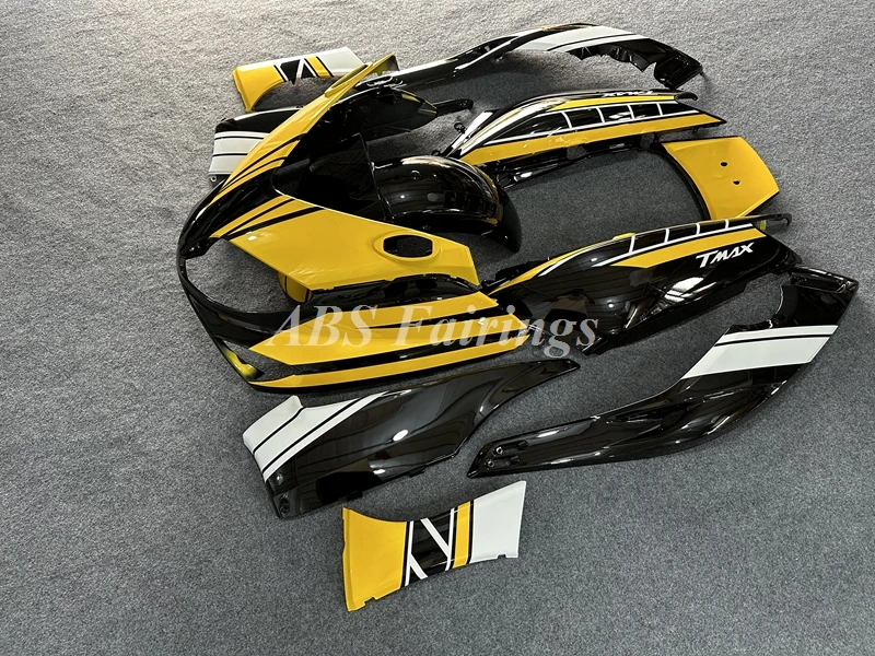 

Литьевая пресс-форма, новый комплект обтекателей из АБС-пластика для YAMAHA T-max 500 2001 2002 2003 2004 2005 2006 2007, набор обтекателей черного и желтого цвета с блестками
