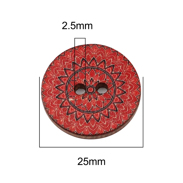 200 Bottoni In Legno Naturali - Rotondi, 15mm E 20mm, Per Cucito Fai Da Te, Decorazioni - Foto 6