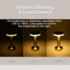Cordless Desk Lamp with 3 Color Adjustable TemperaturesTouch Control Eye Portection Stepless Dimming Metal Drawing Process 4