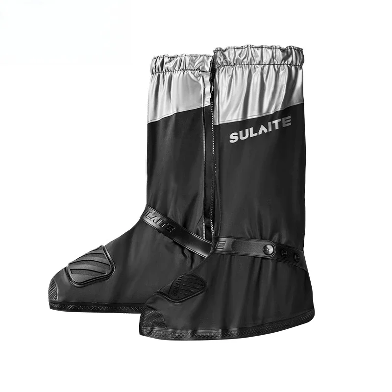 Motorcycle shoe cover Thickened non-slip and wear-resistant rain shoes Outdoor riding Rainproof high rain boot cover