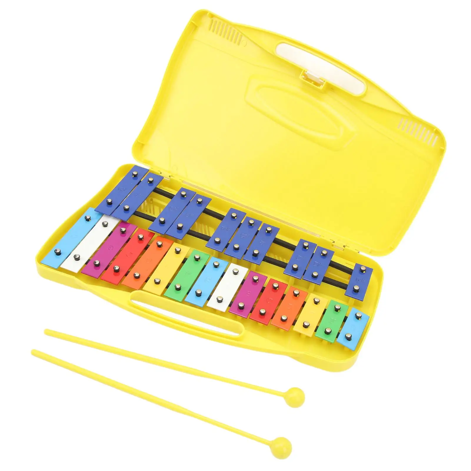 25 Note Professional Xylophone with Metal Keys and Yellow Box for Toddlers