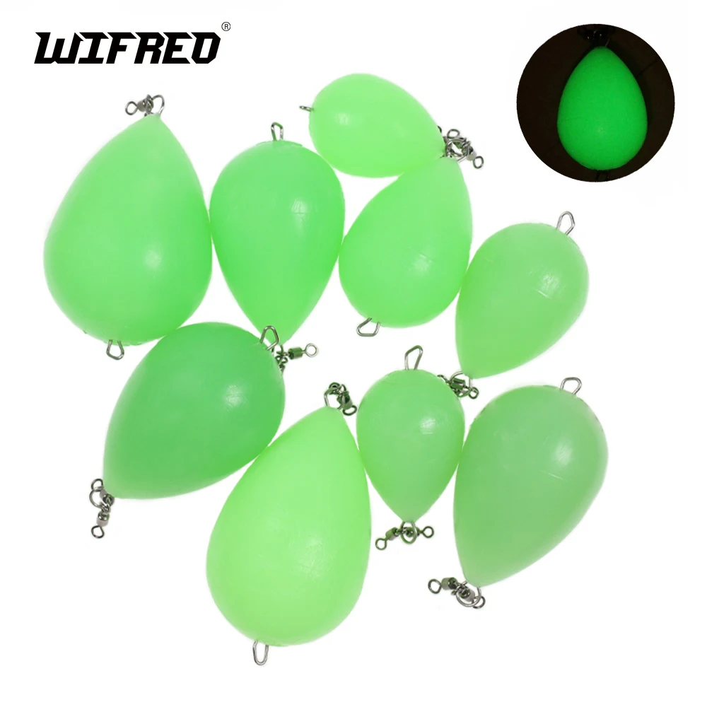 Wifreo Luminous Egg Float Upward Night Fishing Floats Portable Fishing Floating Buoy Bobber Tackle Thrower Long-distance Casting