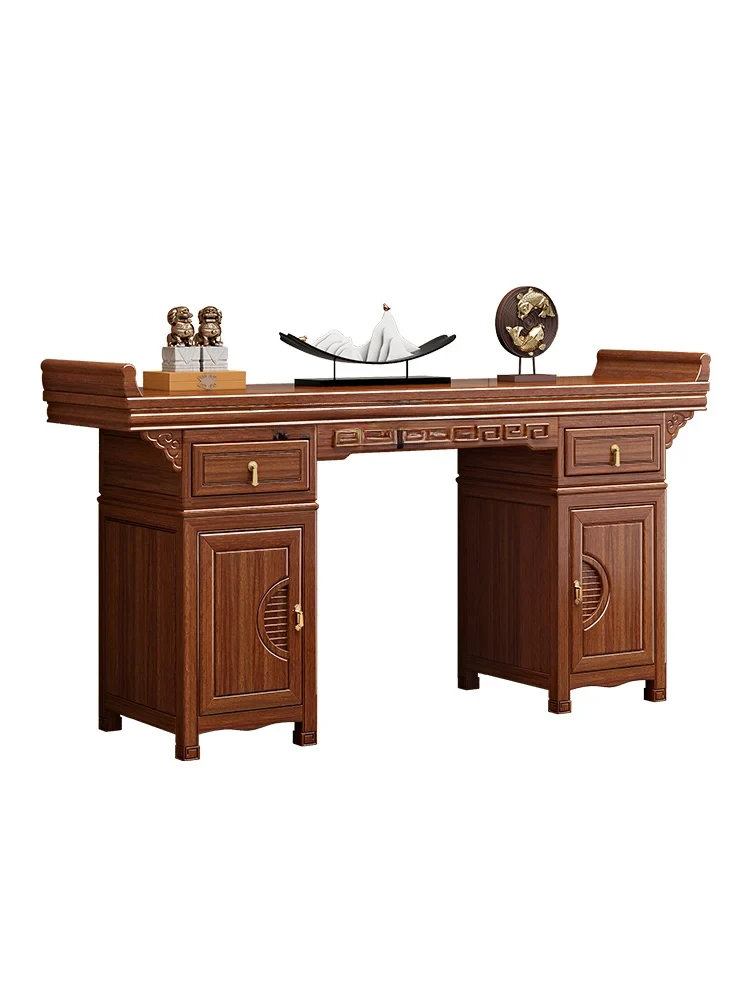

Walnut Solid Wood Altar Buddha Shrine Chinese Cabinet God of Wealth Prayer Altar Table Old-Fashioned Square Table furniture