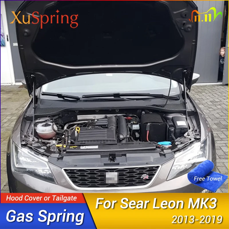 Car Front Hood Engine Cover Gas Struts For SEAT Leon 20122020