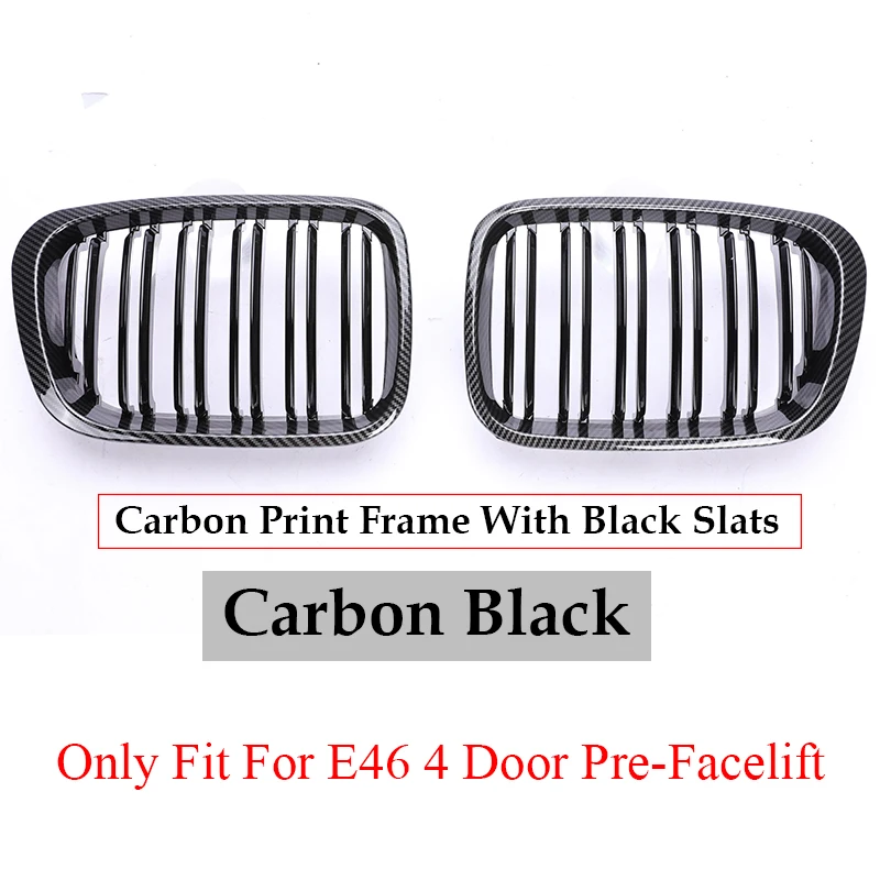 Glossy Matte Black Carbon M Color Grille Grill