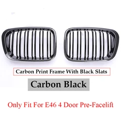 Glossy Matte Black Carbon M Color Grille Grill (Carbon Print Black)
