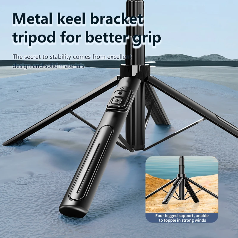130cm four-legged Selfie Stick Tripod for Smartphone Camera With Phone stand Bluetooth shutter For Live video