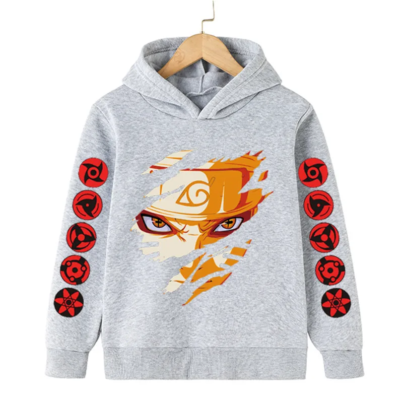 Nαruto Children's Clothing Cotton Baby Boys Sweatshirts for Autumn Kids Clothes Kakashi Boys Outerwear Costume 4 6 7 8-14Years hooded hoodie for kids