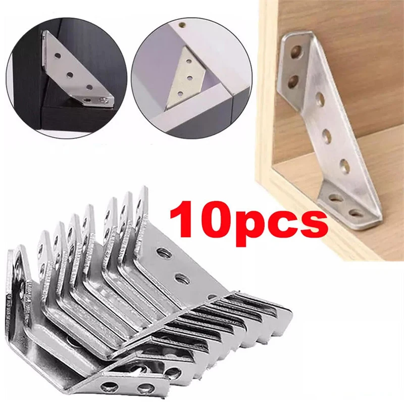 Connettori Angolari In Acciaio Inox Per Mobili – 20 Pezzi Con Viti, Triangolari, Rinforzo Universale - 2