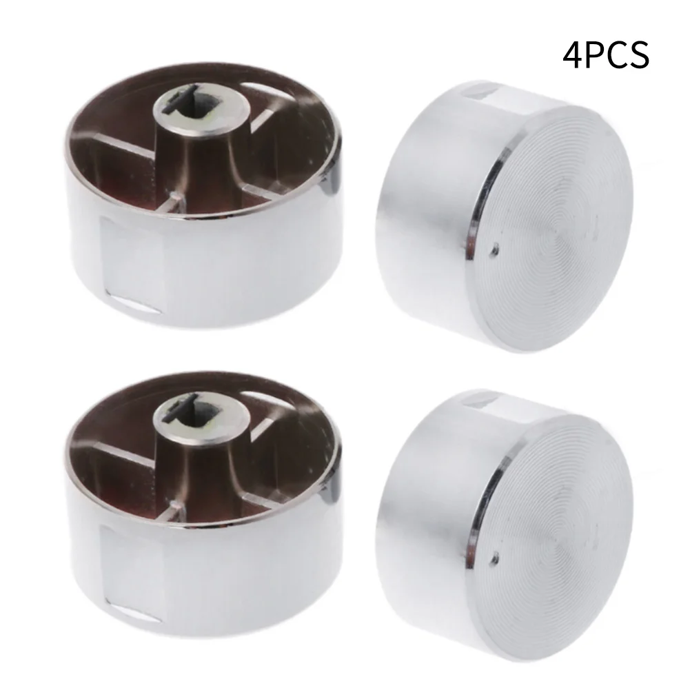 6mm Diameter Rotary Switches Aluminum Alloy Round Knob Handles For Gas Cooktop Ovens Kitchen Appliance Accessories 4PCS rotary switch gas stove control knobs