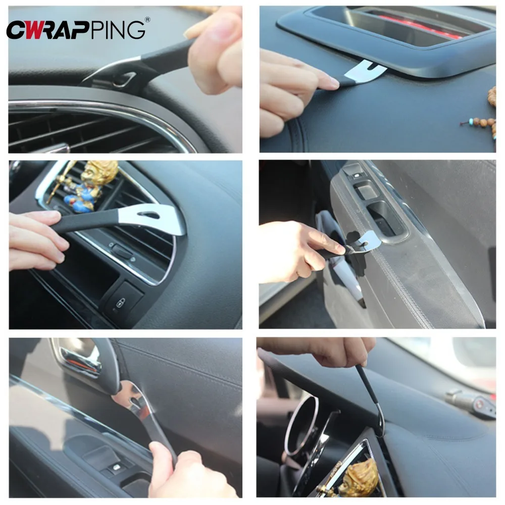 Car Dashboard Trim Removal Tool Stainless Steel Auto Audio Terminal Trim Removal Metal Tool Level Pry Door Panel Fastener Driver