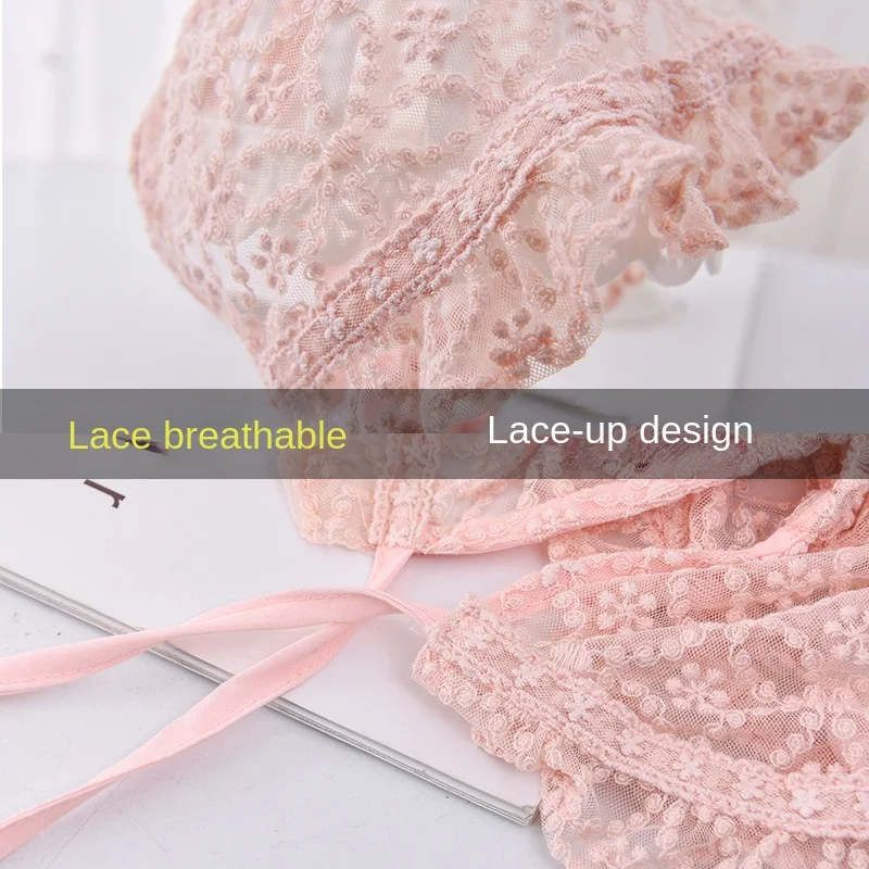 Prinzessin Spitze Mesh Baby Hut Frühling Sommer Einfarbig Säugling Kleinkind Mützen Kappe Süße Weiche Aushöhlen Sonne Neugeborenen Mädchen_voghion.com