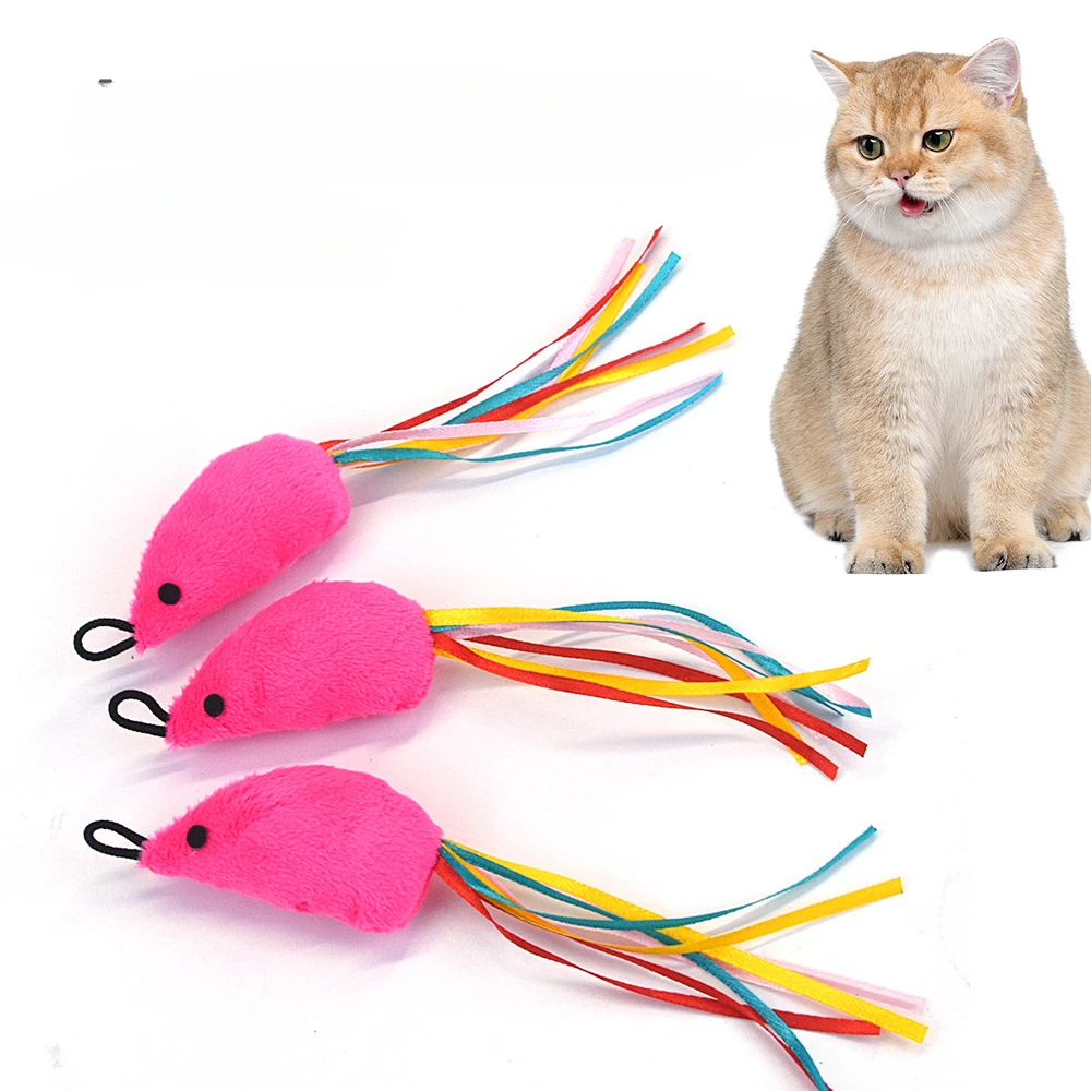 Pet Cat Toy Small Mouse Replacement Head Funny Cat Stick Cat Plush Toy  Fishing Rod Replacement Head