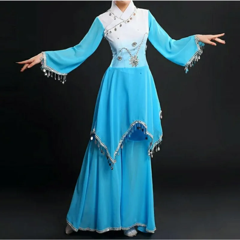 ancient dress sleeve woman traditional opera costumes chinese folk dance costume for woman national dance hanfu chinese clothing