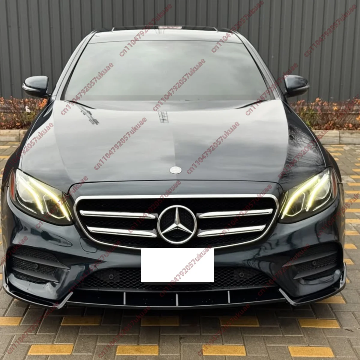 메르세데스 W213 S213 C238 A238 AMG 라인 2016-2020 프리페이스리프트 ABS 커버 바디킷 튜닝 액세서리용 프론트 범퍼 립 스플리터