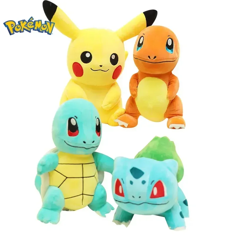Charmander Squirtle Bulbasaur Pikachu Plush Toys Anime Plushies Animal Collectible Soft Stuffed Cartoon Gift Kids Birthday Gifts