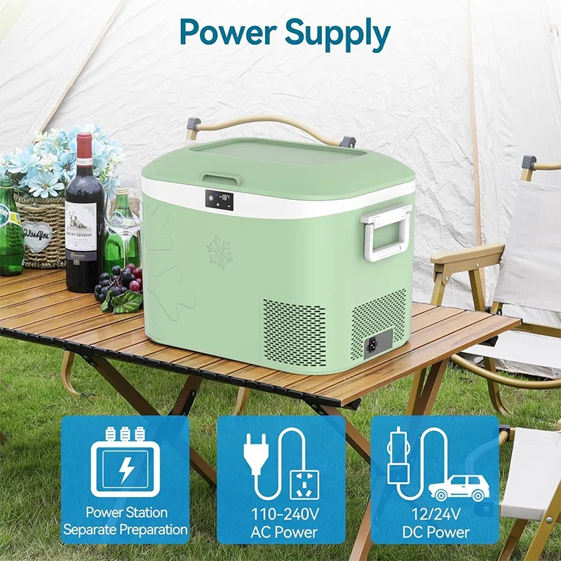 Professional Manufacturer 18L Car Fridges Home Car Dual-use Portable Fridge Freezer DC 12V/24V Mini Refrigerator Family Travel 4