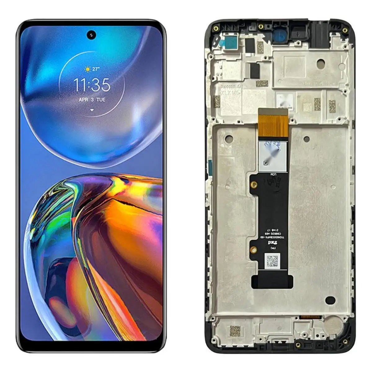 

iParts Replacement LCD Display Touch Screen Digitizer With Frame Assembly for Motorola Moto E32S OEM Phone Repair Parts