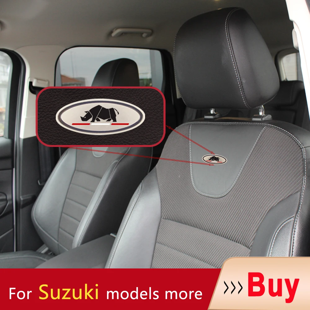 Poggiatesta Auto Adesivo Distintivo Del Sedile Accessori Auto Marchio Del Sedile Per Suzuki Xl7 Xbee Wagon R + Vitara Breeza Sx4 Swift Sport Spacia