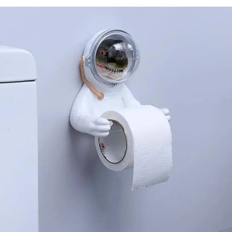 

Household Products Tissue Holder Bathroom WC Tissue Holder Cartoon Dinosaur Roll Holder Rack Resin Crafts Wall-mounted Rack