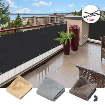 Schermo privacy per balcone multiformato, recinzione, copertura per parabrezza, rete parasole in tessuto, protezione UV per ringhiera del portico del cortile del patio 1