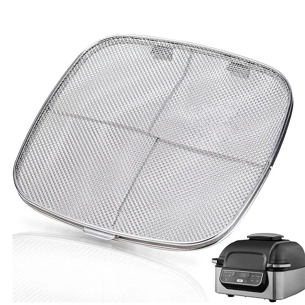 Reusable Smooth Edges Grill Accessories Kitchen Grease Splatter Shield Splatter Screen for Ninja AG301 AG300