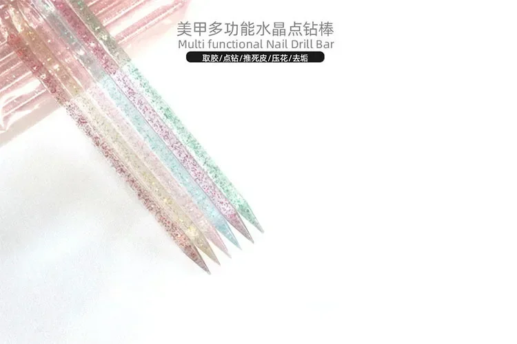Description Picture 4 of item50pcs Reusable Double-head Crystal Cuticle Pushers Cuticle Removal Tool Orange Wood Nails Pedicure Care Drill Stick Tools