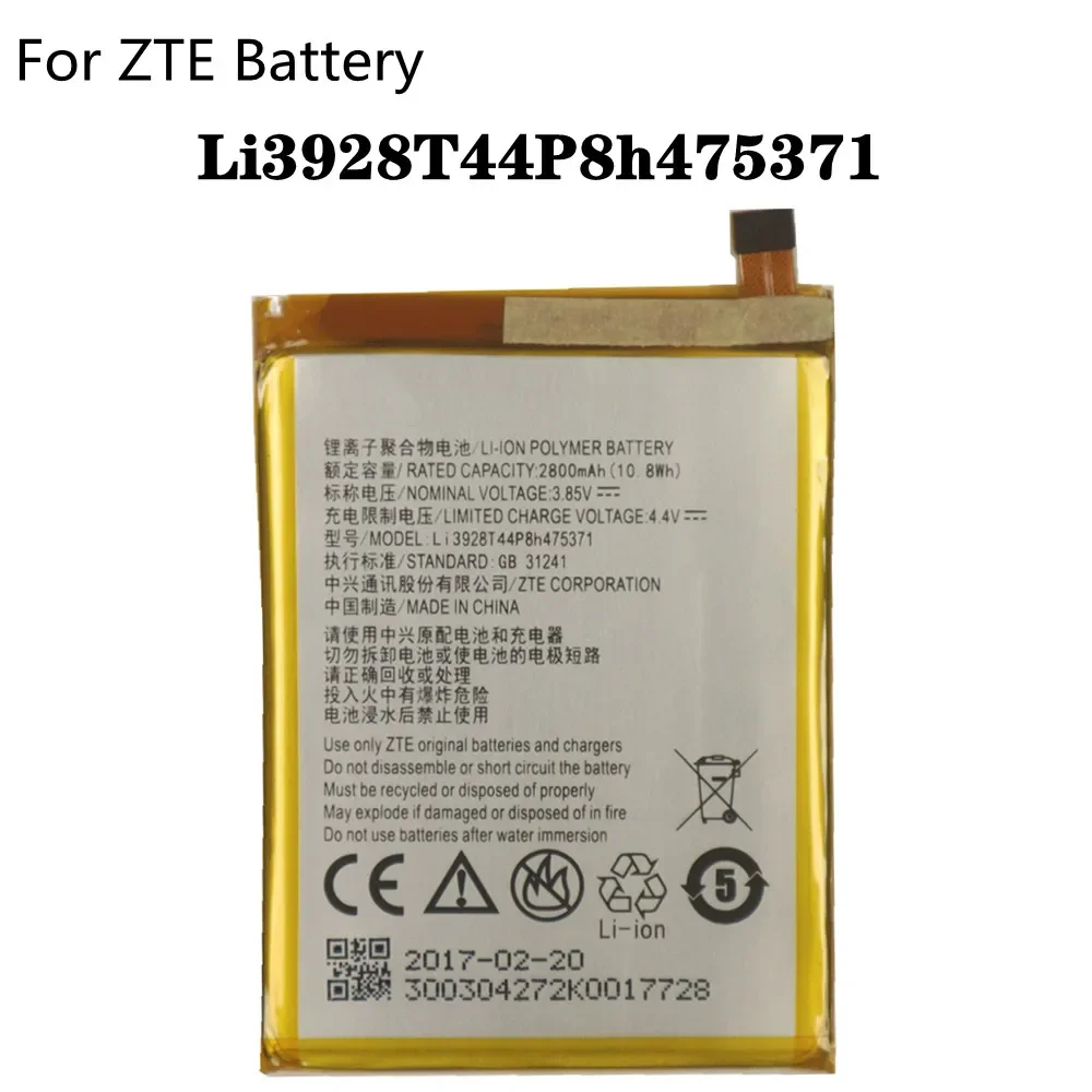 

New Li3928T44P8h475371 Battery For ZTE Blade V8 Mini V8mini BV0850 V0850 2800mAh A1 AXON Mini Batteries