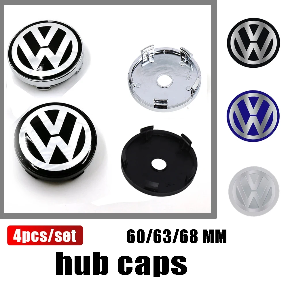 4 шт., колпачки для обода шины Volkswagen VW GTI R Golf Polo Tiguan Passat Jetta GTD