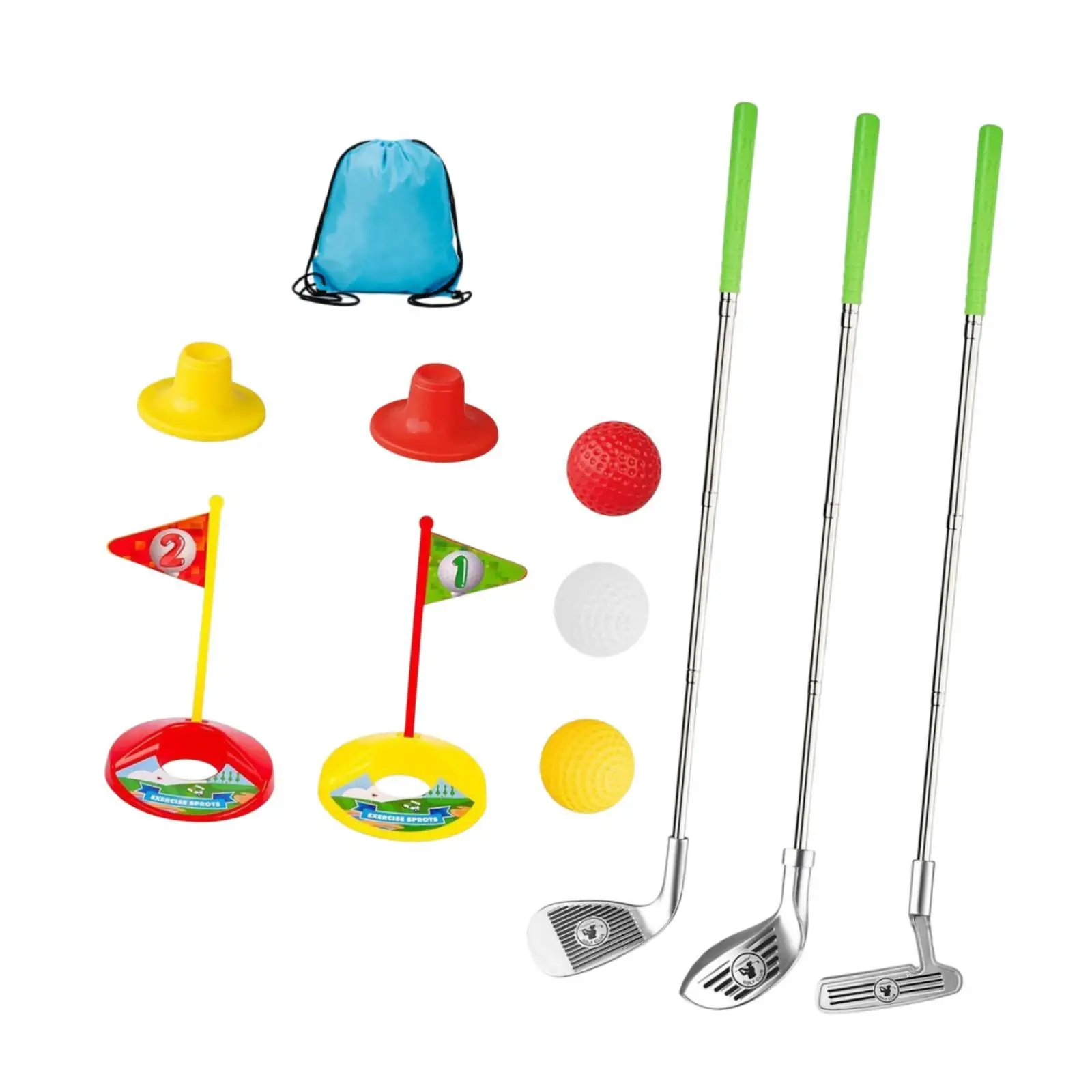 https://ae01.alicdn.com/kf/Sc1c5a6b1d9a74950816e79ccc603fc8eH.jpg Kids Golf Club Set Mini Golf Game with Multifunctional Club with storage bag