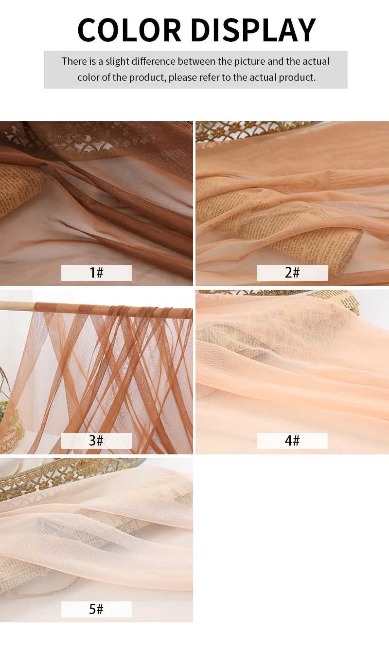 Weicher 4-Wege-Stretch-Mesh-Stoff für Tanz, Tüll, DIY-Kleidung, Nähen, Stoff, nackt, fleischfarben, Spandex, Mesh-Unterwäsche, Strümpfe – Detail 11