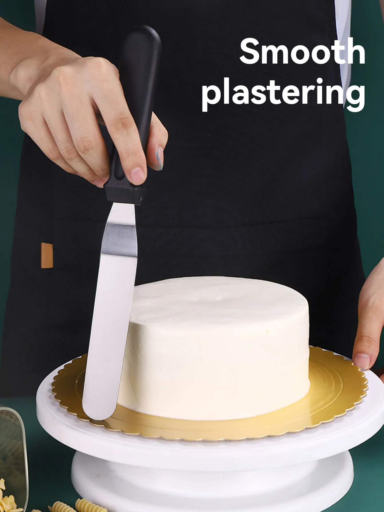 Cake Spatula Stainless Steel Cake Spatula Non-slip Plastic Handle Cream Butter Frosting Tool