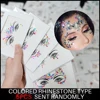 5Pcs Sexy Diamond Face Tattoo Stickers Colorful Glitter Crystal Party Face Decal 3D Self-Adhesive Rhinestones Face Jewel Sliders 1