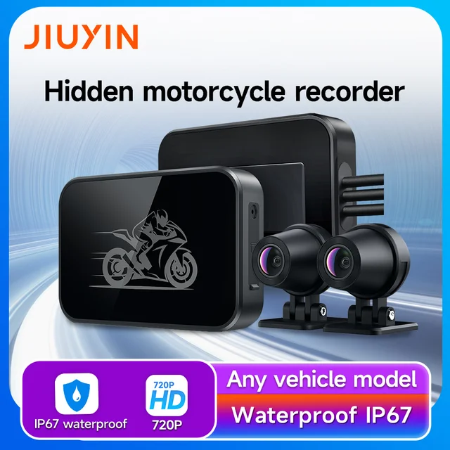 JIUYIN Motorcycle Dual DVR Smart Connect Action Camera Recorder Front & Rearview WiFi Waterproof Motorcycle Dash Cam 1