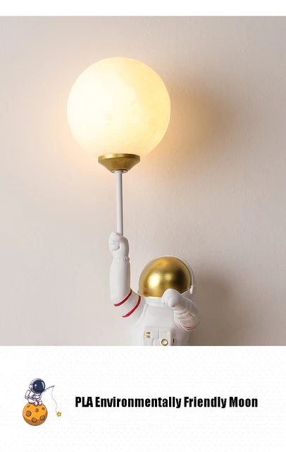 Lampada Da Parete LED Bambini Astronauta - Dimmerabile 3 Temperature Colore - Camera Bambini