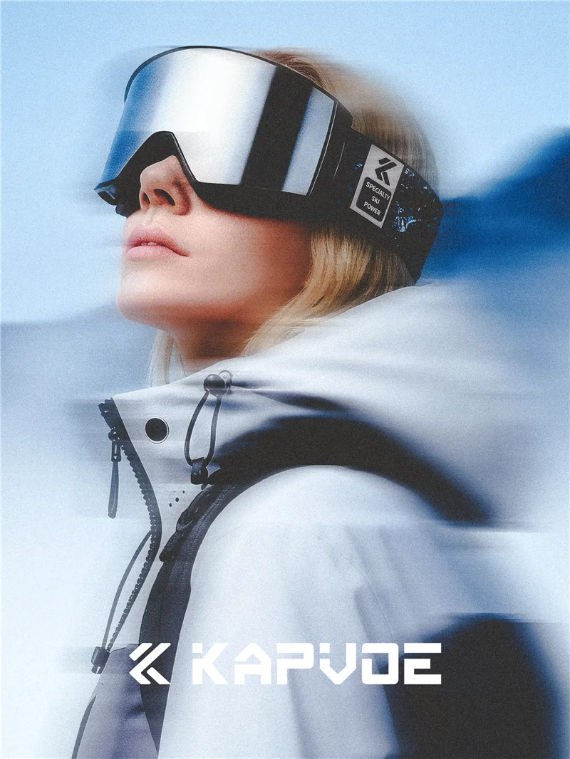 Kapvoe Snow Goggles Ski Sunglasses Snowboarding Mask Men Women Anti-Fog Lens Kit UV400 Protection Snowmobile Glasses Motorcycle