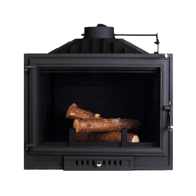 เตาผิงการเผาไหม้ไม้เตาไม้ใส่ขายร้อนเหล็กหล่อ Camiol Matt สีดําในร่ม Apartment สนับสนุน 1