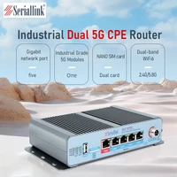 Industrial 5G Router with Dual SIM slot for Fleet Management Software  RS232/485 CAN POE  Optional SLK-R690-5G-A1 4