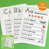 26 Pages English Letters Phonics A-Z Reading Fluending Montessori Alphabet Children's English Early Education worksheet 1