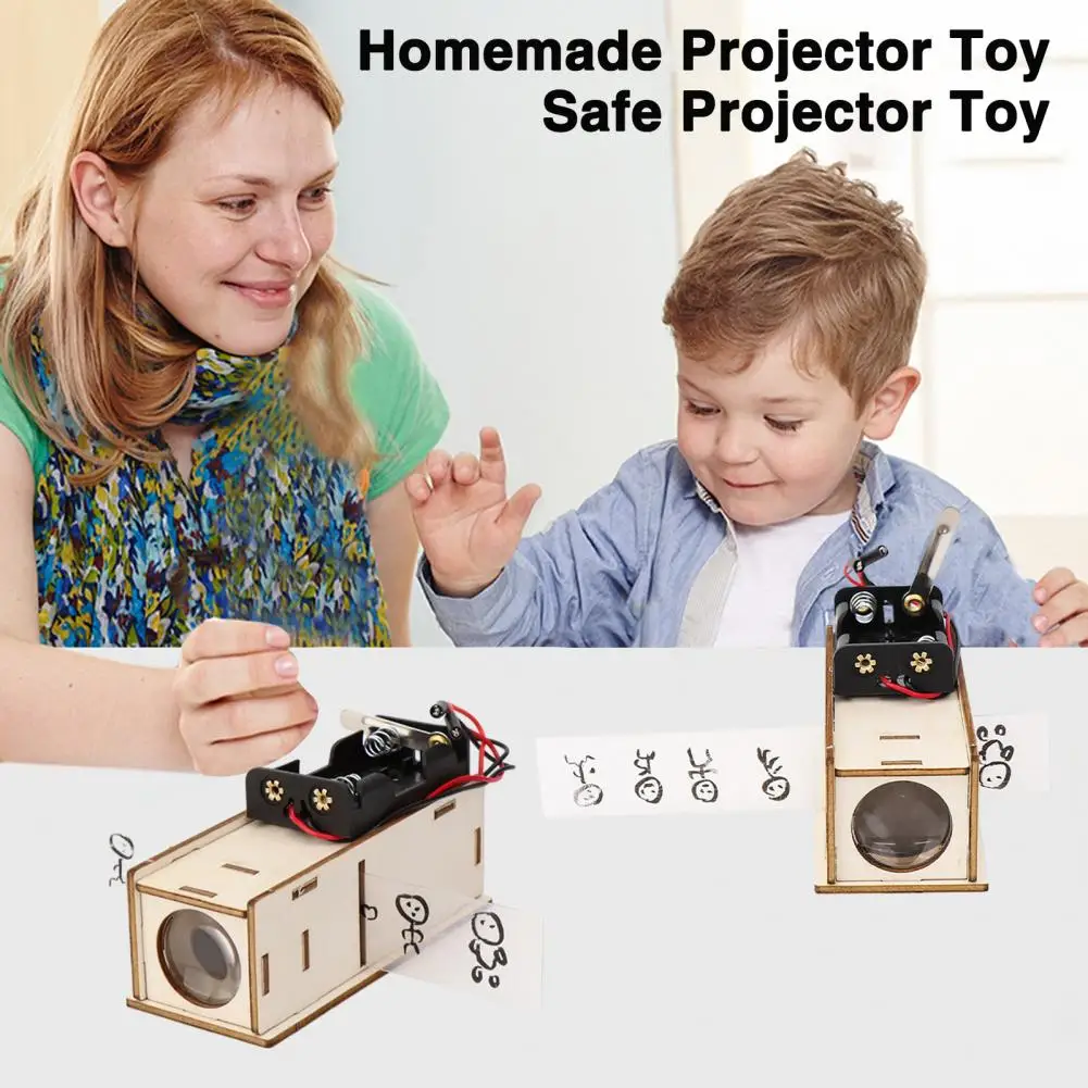 

Homemade Projector Toy Safe Projector Toy Diy Children's Homemade Slide Projector Kit for Elementary School Science for Kids